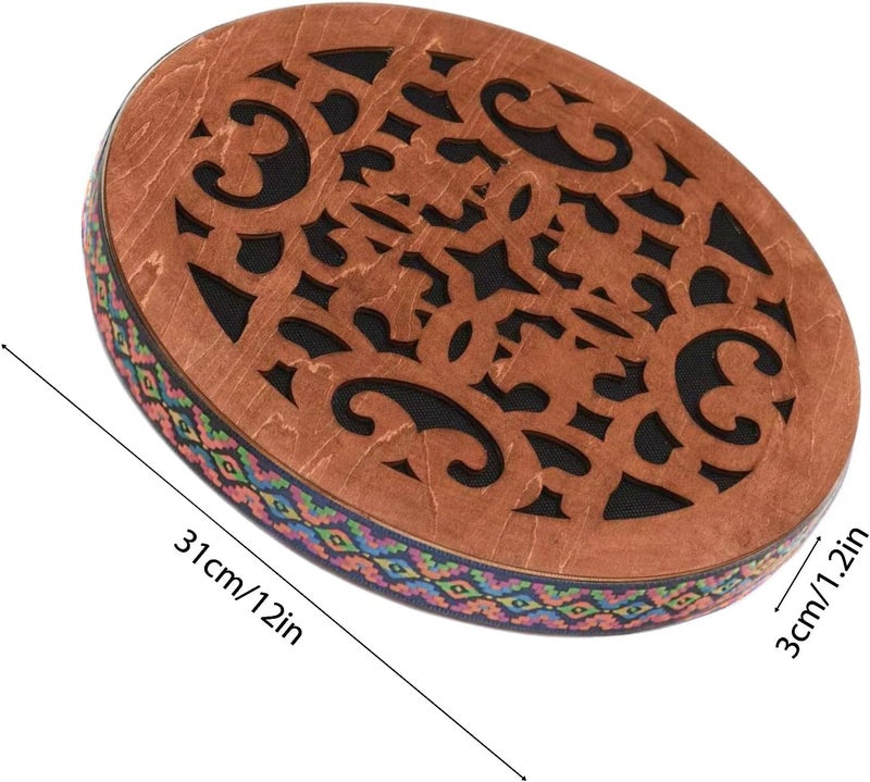 summvox 12 INCH Ocean Drum,Water Stream Drum,Rain Disk "Water-Fall",Sound Healing,Onomatopoeic Wooden Drum For Performance Accompaniment - Image 2